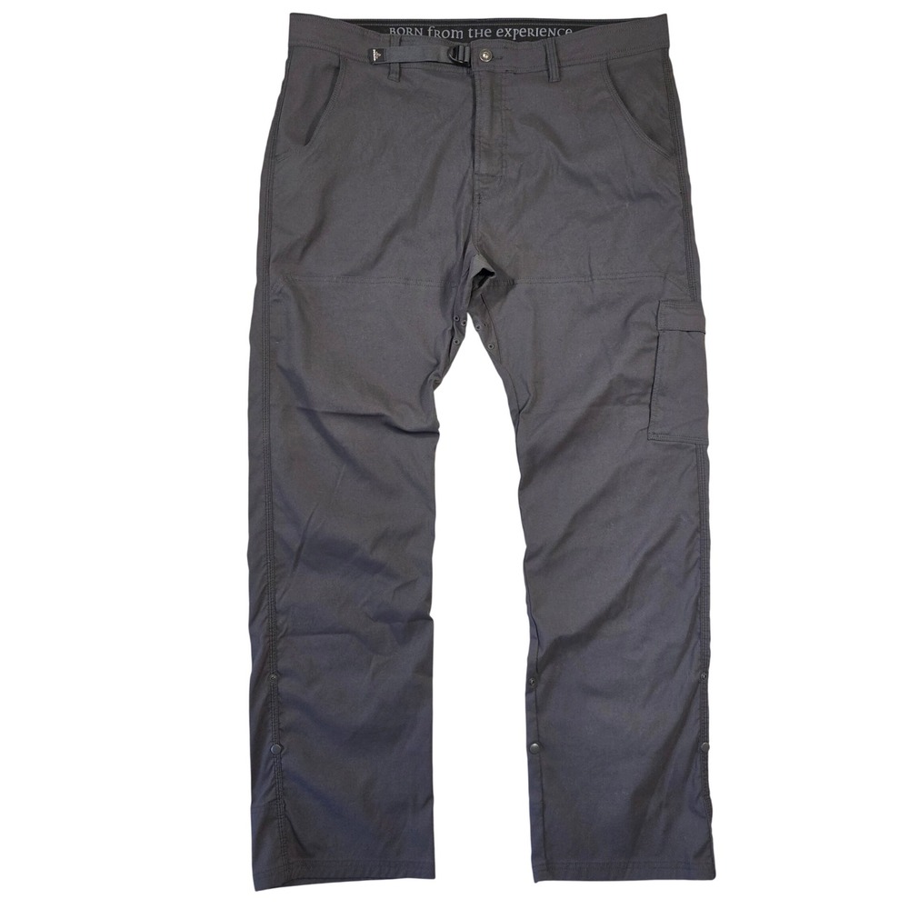Prana Zion Mens Charcoal Grey Hiking Pants 40x 34L Stretch Cargo Technical Urban